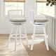 preview thumbnail 10 of 64, Harper Modern Swivel Bar Stool, Upholstered Counter Height Chair with Solid Wood Frame