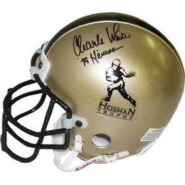 Shop Charles White Signed Gold Heisman Authentic Mini Helmet 79 Heisman Usc Trojans Black 5 X 8 Overstock 19873229