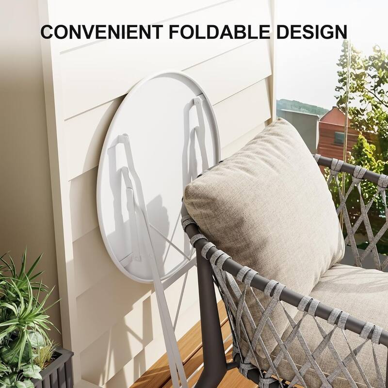 Outdoor Patio Table and Chairs Set for Apartments Porch Pool