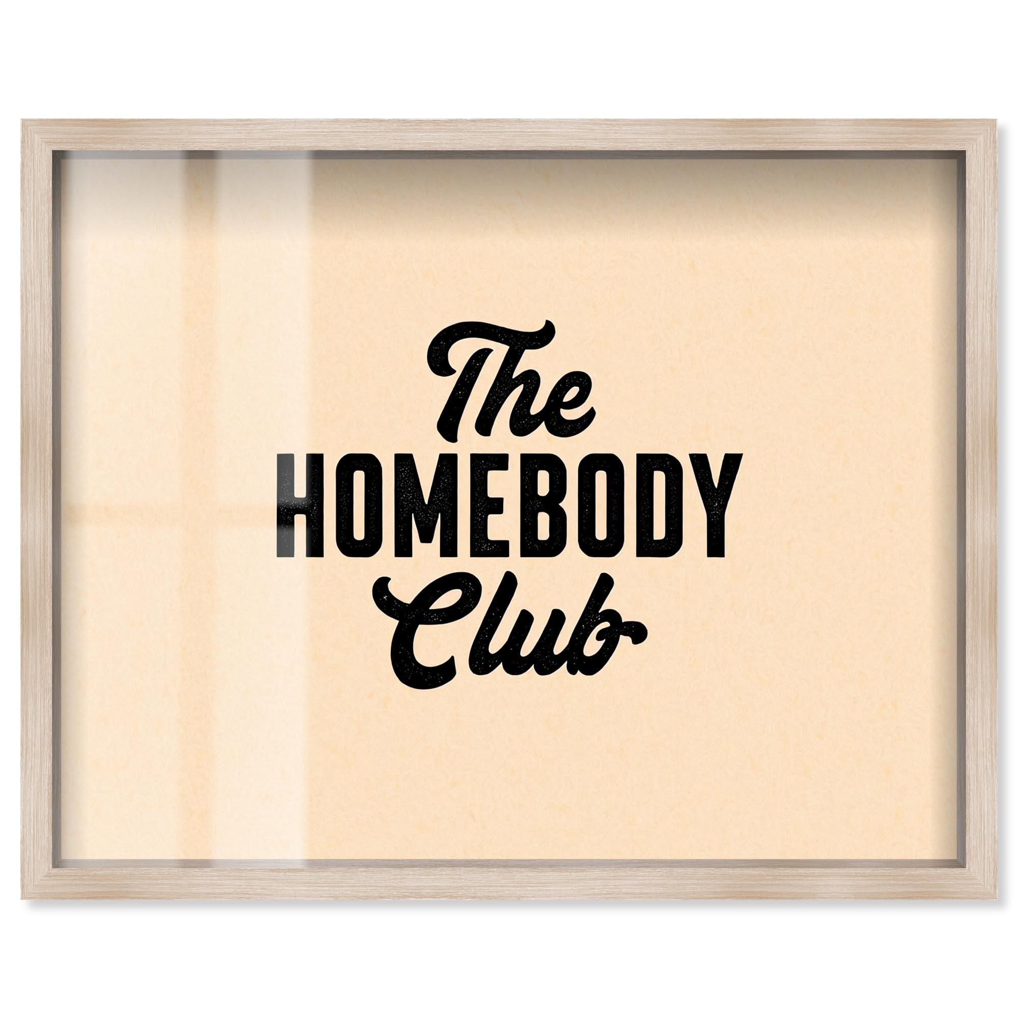 Cozy Club Fun Quotes Shadowbox Print by Art Remedy