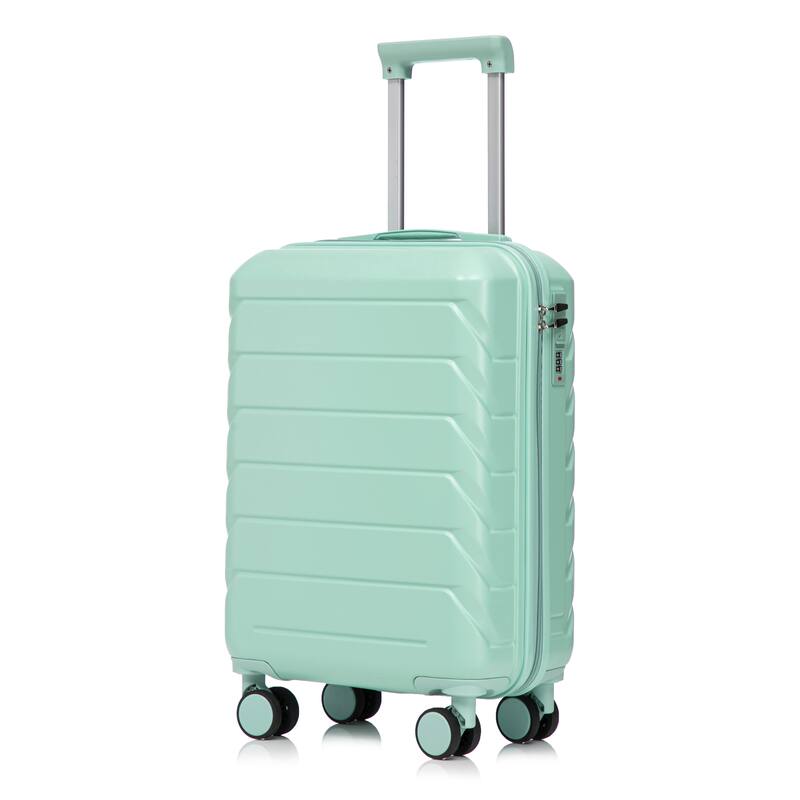 14"/20" ABS Spinner Wheel Luggage w/Combination Lock & Cosmetic Case