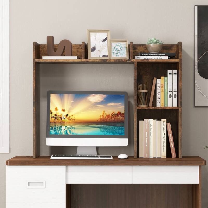 Costway Desk Bookshelf Desktop Storage Organizer Display Shelf Rack