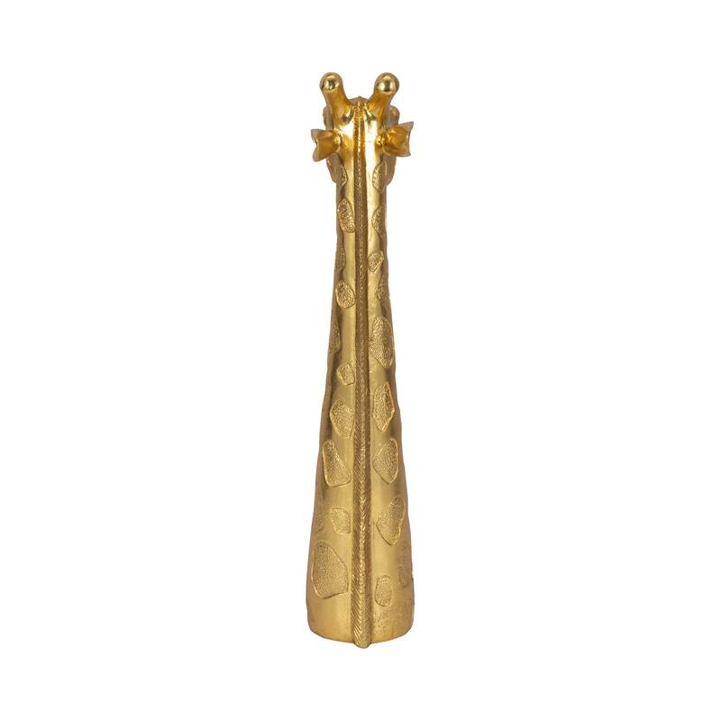 Resin Modern Giraffe Head Figurine Decor - Gold