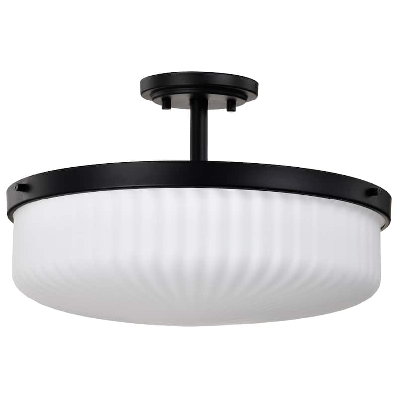 Nuvo Lighting 60/8647 Solara 3 Light 17" Wide Semi-Flush Drum Ceiling