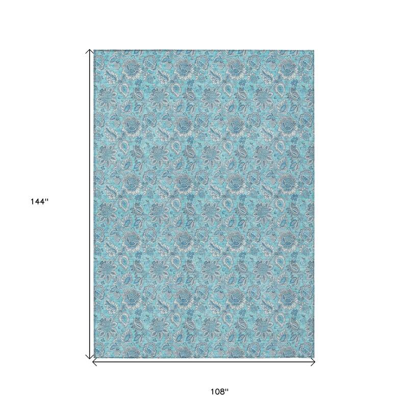 HomeRoots Floral Transitional Rectangle Outdoor Rug