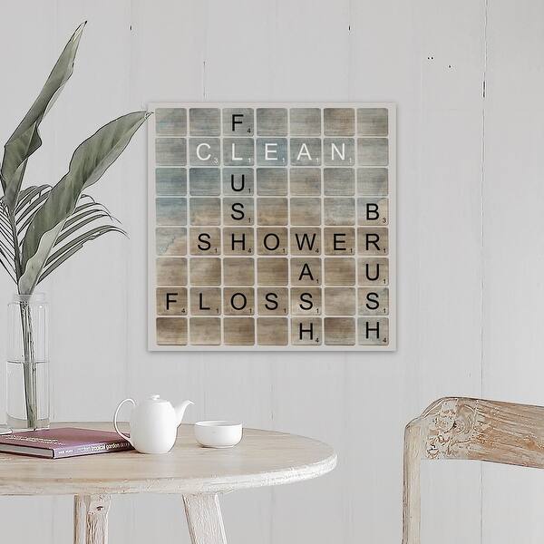 Shop Bathroom Letters Ii Canvas Wall Art On Sale Overstock 16893895