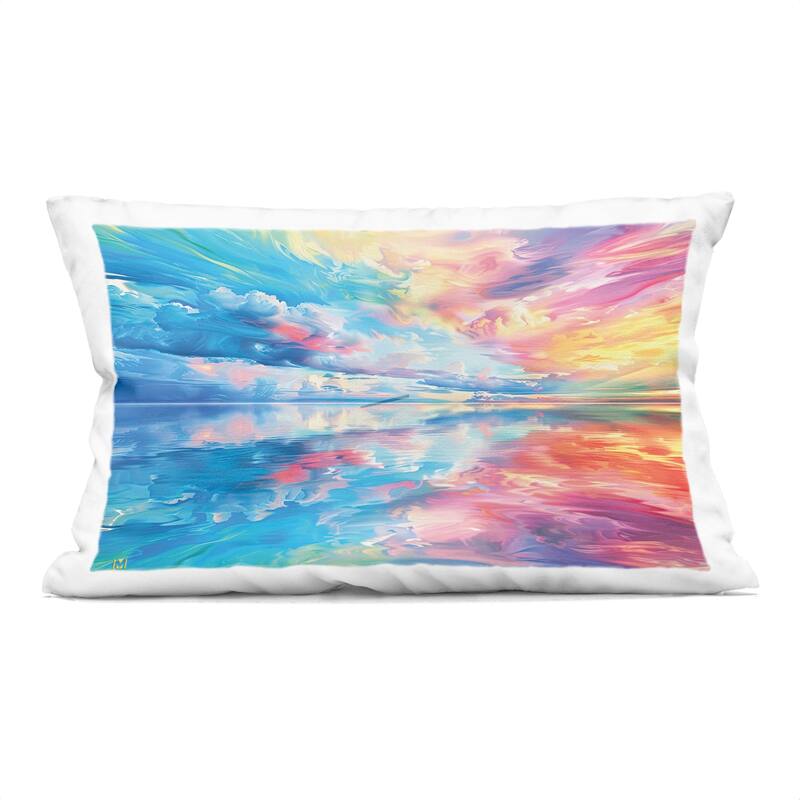 Stupell Prismatic Rainbow Sunset Decorative Printed Throw Pillow Design by Michael Ward - Accent - Polyester - Multi-Color - Single
