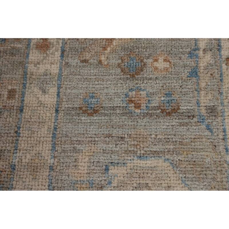 Oushak Turkish Area Rug Vegetable Dye Hand-Knotted Floral Wool Carpet - 8'1"x 10'1"