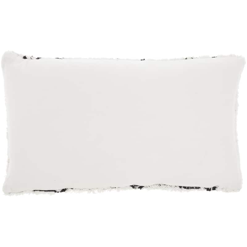 Mina Victory Life Styles Textured Geometric Boho Throw Pillow , ( 12"X20" )
