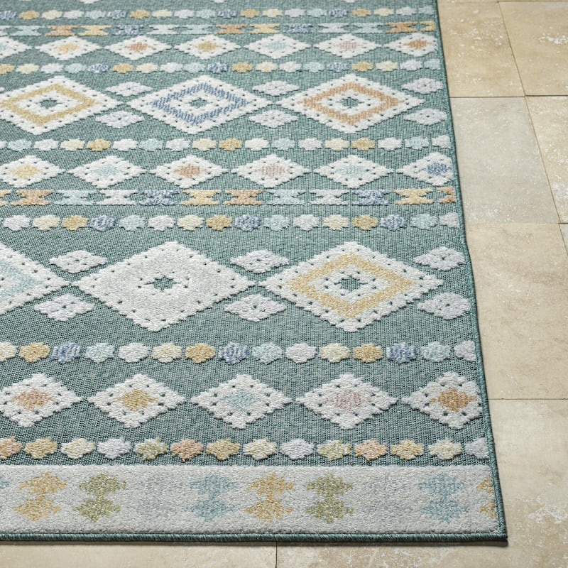 Livabliss Lakeside Tropical Nature Outdoor Area Rug