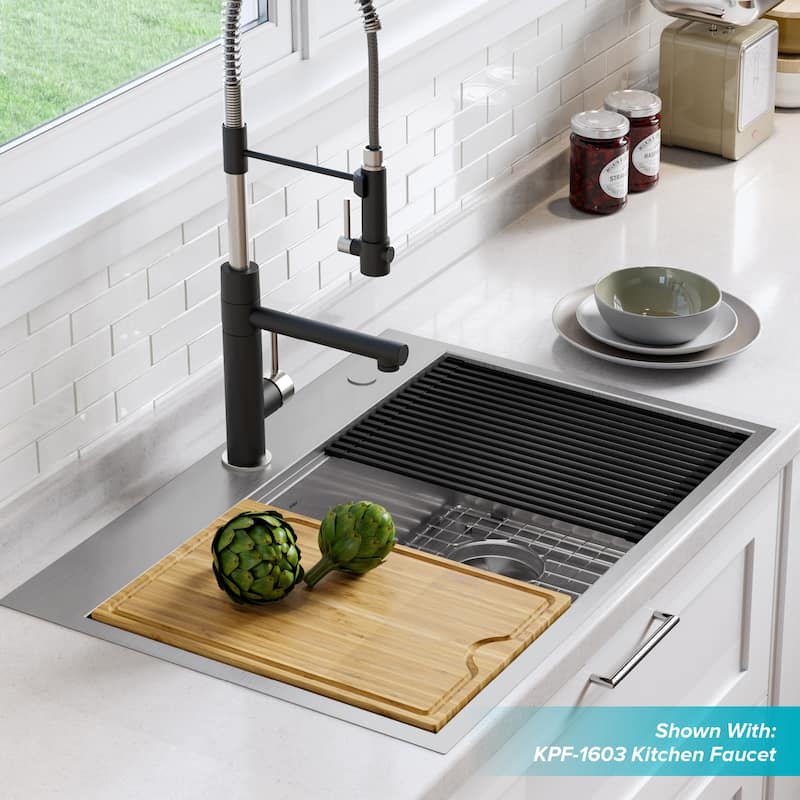 Kraus KWT310-30-100-75MB Kore 30" Drop In Single Basin Stainless Steel