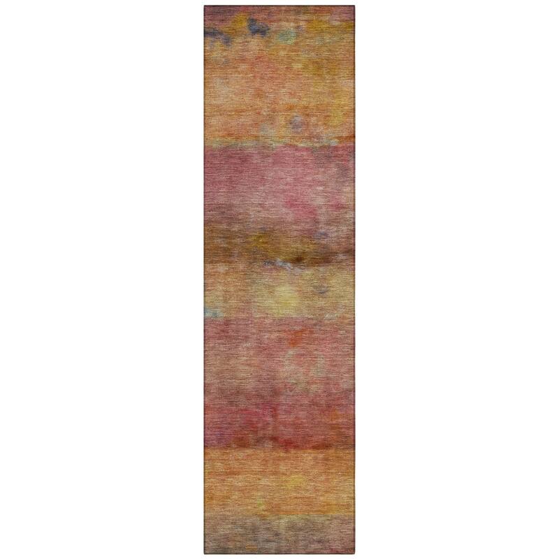 Machine Washable Indoor/ Outdoor Contemporary Ombre Chantille Rug