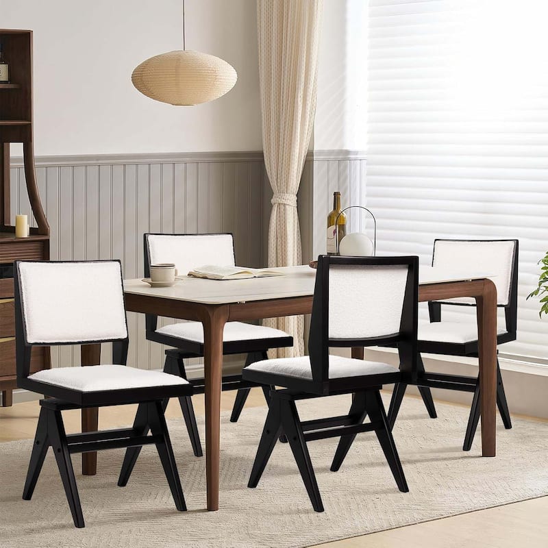 2/4PCS Swivel Dining Chairs Mid Century Modern Armless Side Chairs