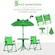 preview thumbnail 3 of 19, Outsunny Kids Folding Picnic Table and Chair Set Frog Pattern - 19.75" L x 19.75" W x 18" H