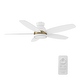 preview thumbnail 12 of 22, CARRO Cerus 48" 5-Blade Flush Mount Ceiling Fans with Light and Remote
