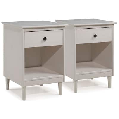 Middlebrook Bullrushes 1-Drawer Solid Wood Nightstand, Set of 2