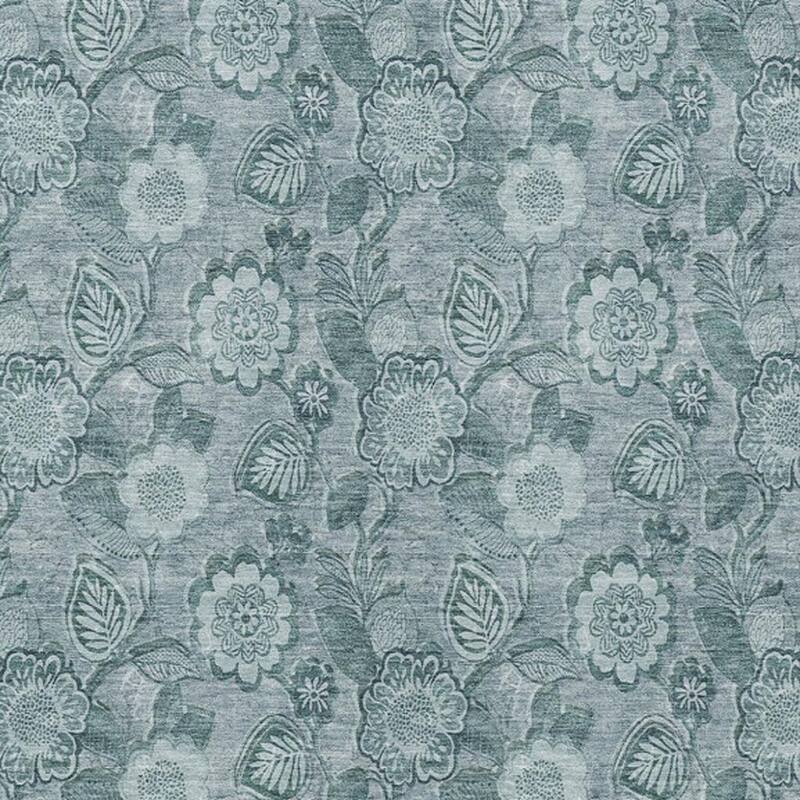 HomeRoots Floral Transitional Rectangle Outdoor Rug