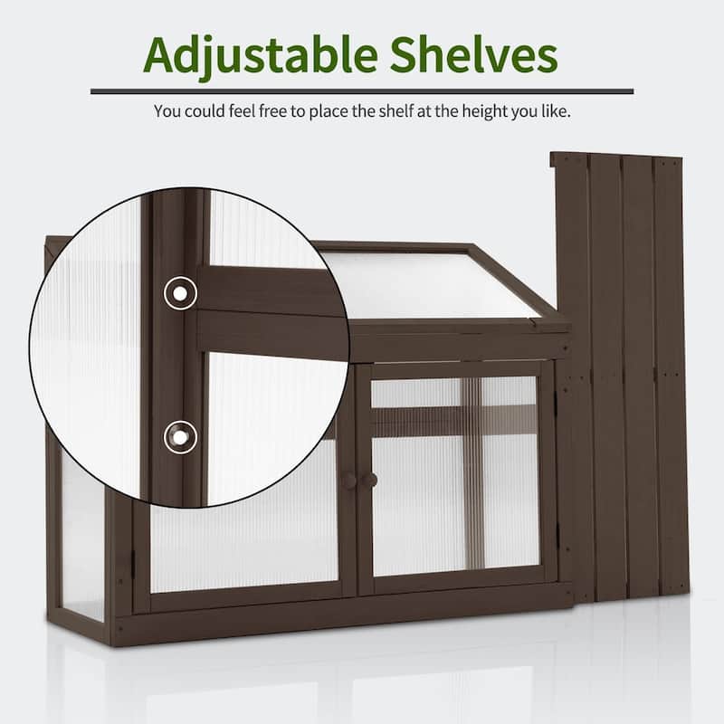 MCombo 2-Tier Cold Frame Greenhouse, Solid Wood 0160