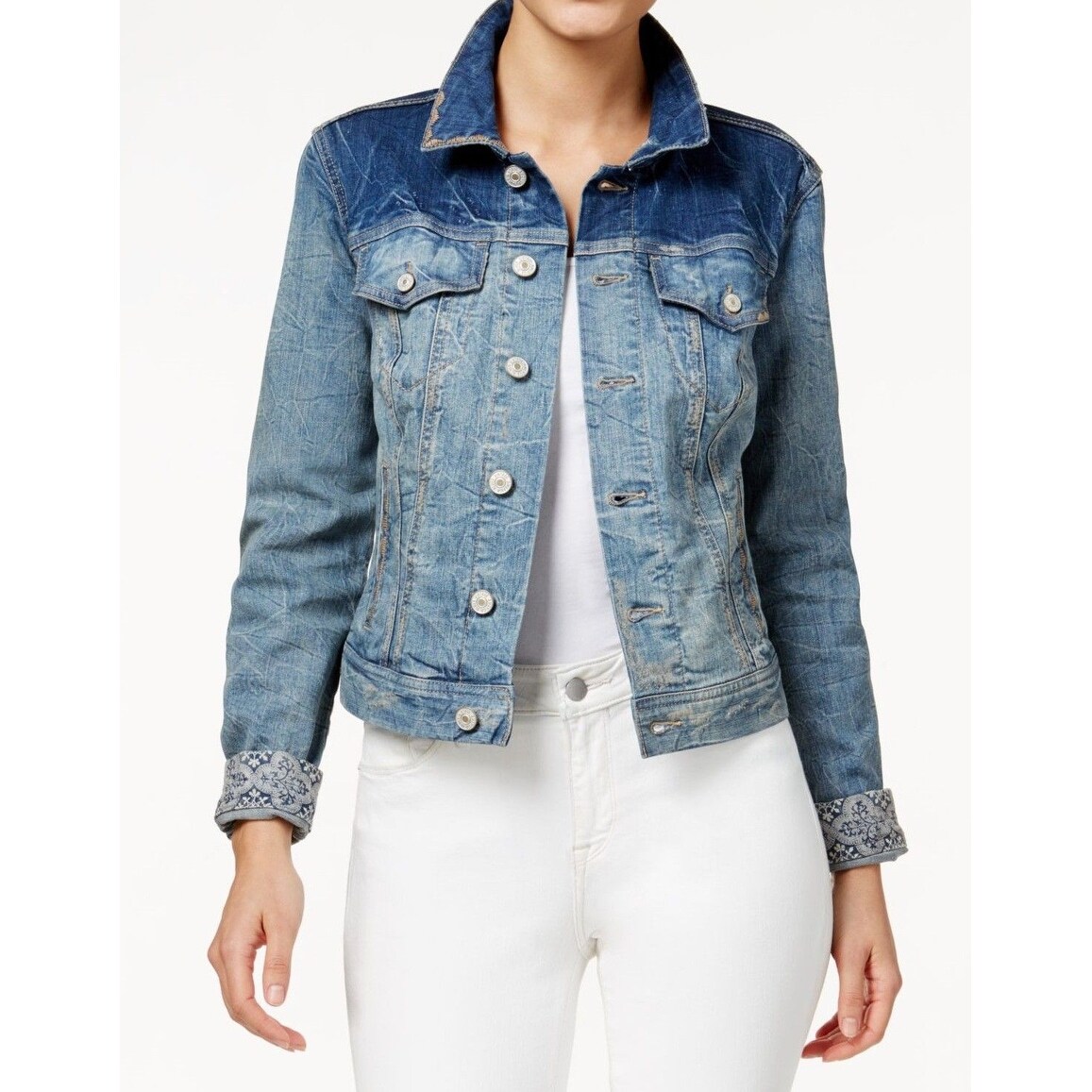 ombre jean jacket