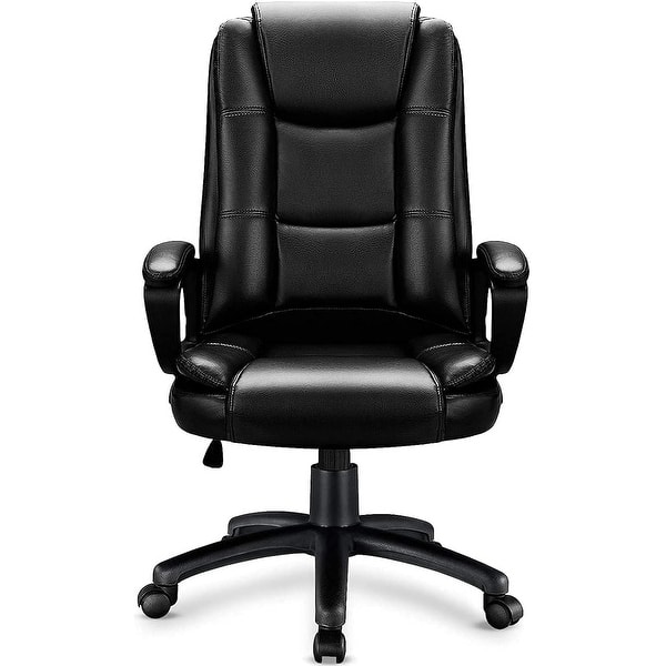 slide 2 of 36, Bossin Big and Tall Office Chair High Back Executive Chair Ergonomic Adjustable Executive Leather Chair,400lbs Black