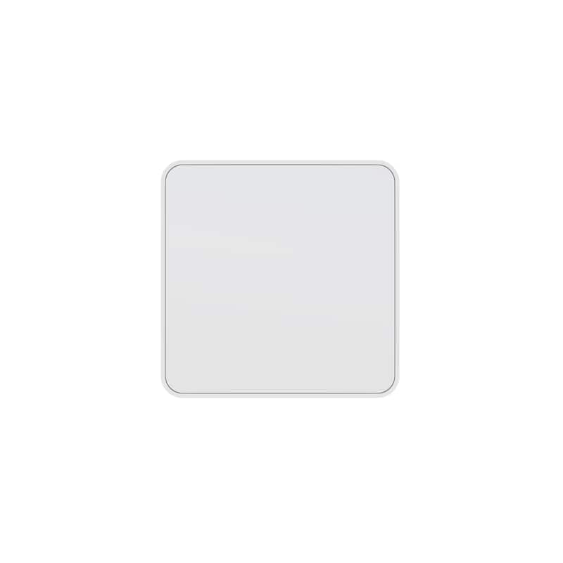 Glass Warehouse 22 in. H x 22 in. W Radius Corner Stainless Steel Framed Mirror