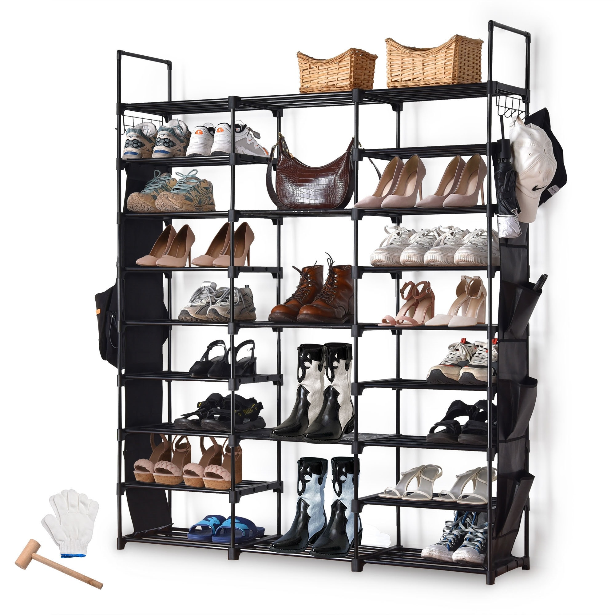 9-Tier Shoe Rack-Tiered Storage for Sneakers, Heels, Flats, Accessories,  and More-Space Saving Organization - On Sale - Bed Bath & Beyond - 36909900