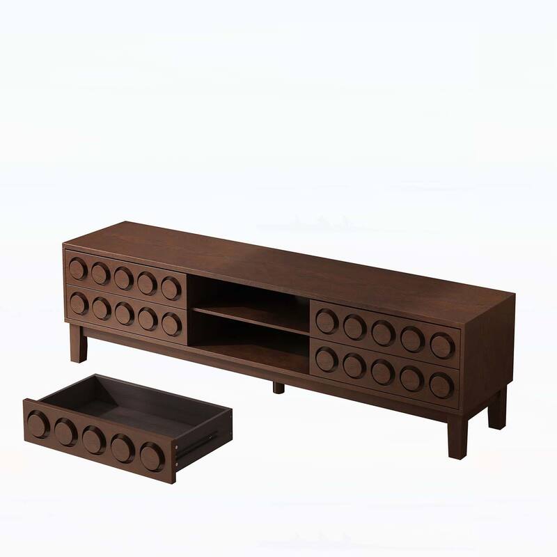 Media Console Table with 4 Drawers for Living Room and Bedroom