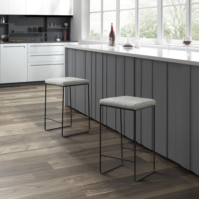 Martha Stewart Hastings Grey/ Black Counter Stool