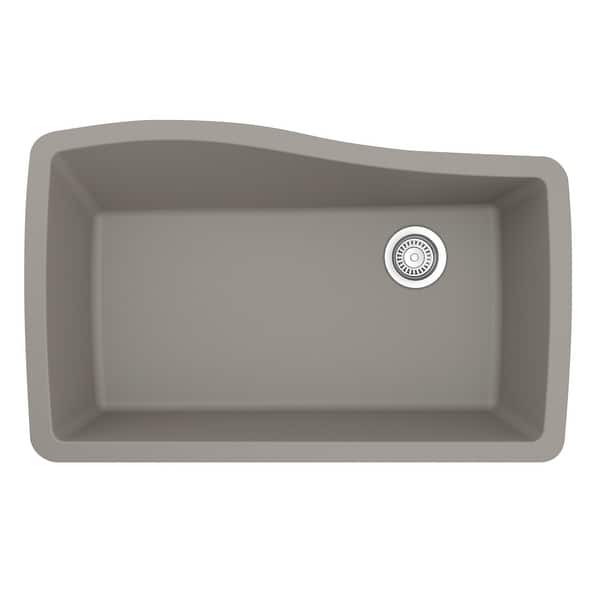 slide 51 of 57, Karran Undermount Quartz Single Bowl Kitchen Sink Concrete