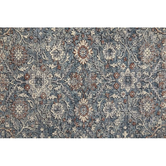 Weqe Power Loomed Floral Stain Resistant Area Rug By HomeRoots - 12' Runner