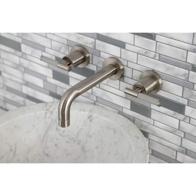 Kingston Brass Kaiser Two-Handle Wall Mount Bathroom Faucet