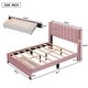 preview thumbnail 3 of 30, Full Size Storage Bed Velvet Upholstered Platform Bed with a Big Drawer