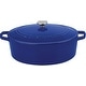 preview thumbnail 1 of 0, Cuisinart Chef's Classic 7-Quart, Enameled Cast Iron Oval Covered Casserole Cobalt