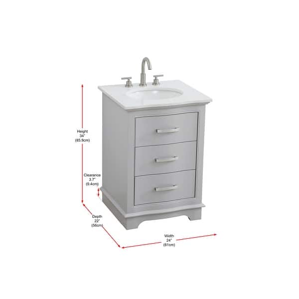 dimension image slide 2 of 4, Bennett Single Bathroom Vanity