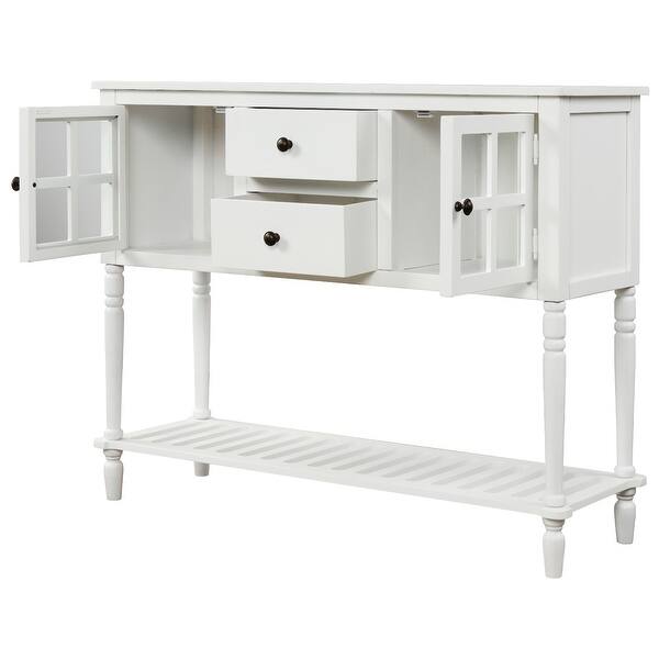 Shop Sideboard Console Table Farmhouse White Buffet Storage Cabinet Overstock 30985120