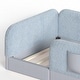 preview thumbnail 28 of 124, Twin/Full/Queen Teddy Fleece Floor Bed with Upholstered Safety Rails and Pocket