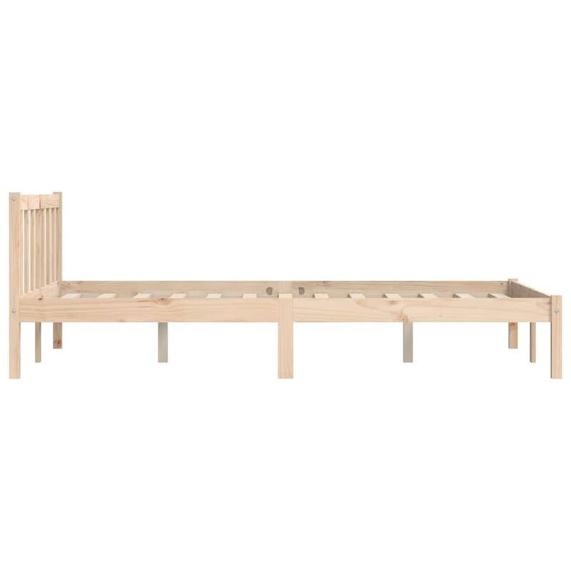 vidaXL Bed Frame Natural in Solid Pine Wood