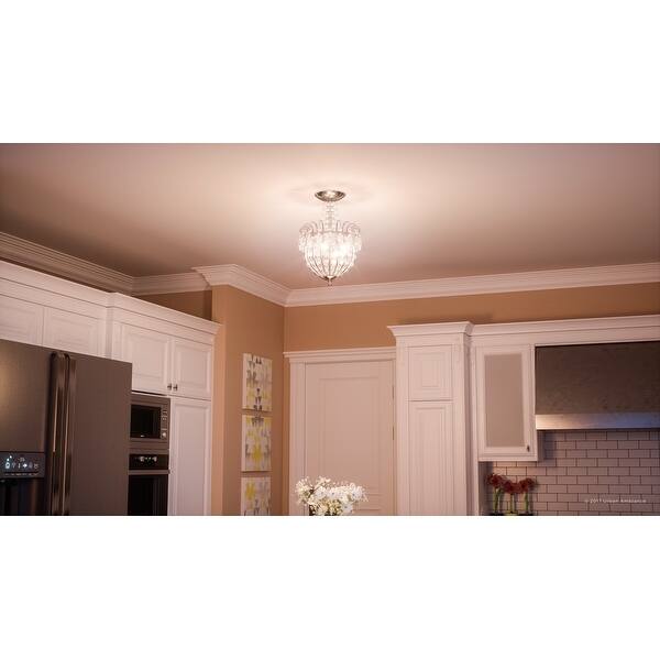 Shop Luxury Crystal Semi Flush Ceiling Light 13 5 H X 9 5 W With