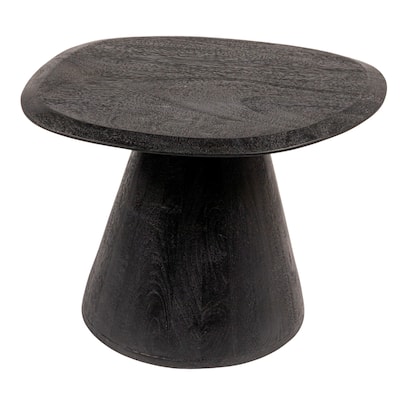 Declan Asymmetrical Mango Wood Accent Table with Conical Base