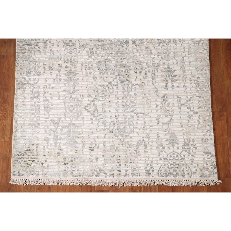 All-Over Modern Abstract Oriental Accent Rug Handmade Wool Carpet - 3'11"x 5'9"