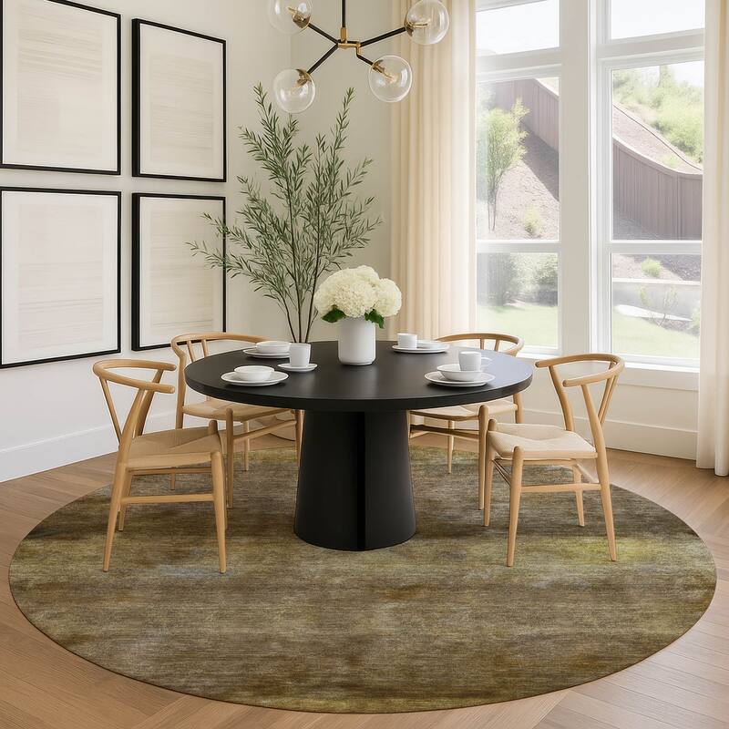Machine Washable Indoor/ Outdoor Contemporary Ombre Chantille Rug
