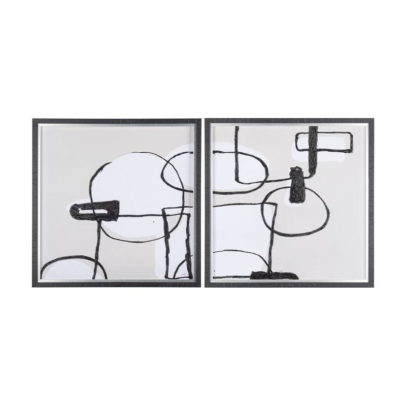 Neutral Shapes I Framed Art Print