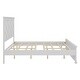 preview thumbnail 5 of 4, Coastal Farmhouse King Size Solid Wood Kids Bed Frame, Rustic Panel Design, No Box Spring Needed, Easy Assembly, Antique White