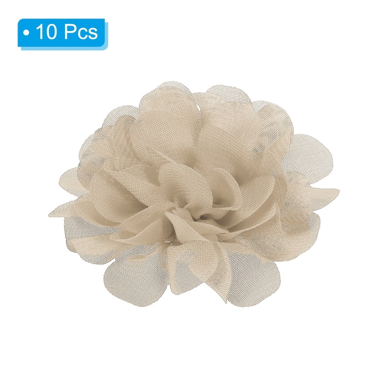 10Pcs Chiffon Flowers Fabric Flower Sewing Fabric Appliques