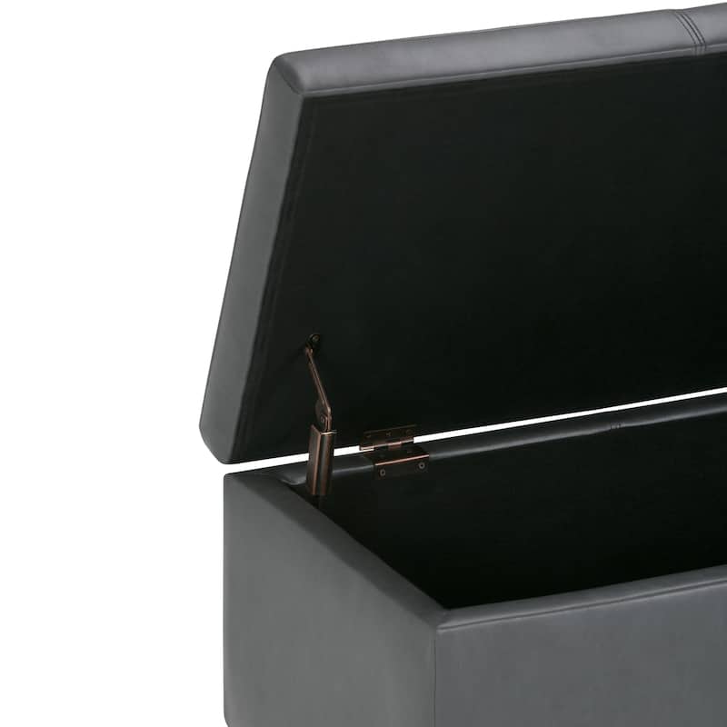 WYNDENHALL Franklin 48-in. Wide Contemporary Rectangular Storage Ottoman