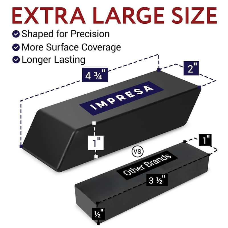 Impresa [2 Pack] XL Rust Eraser and Cleaner for Cast Iron Cookware - 4.75"x2"x1"