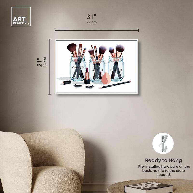 Glamour Glassware Canvas by Art Remedy