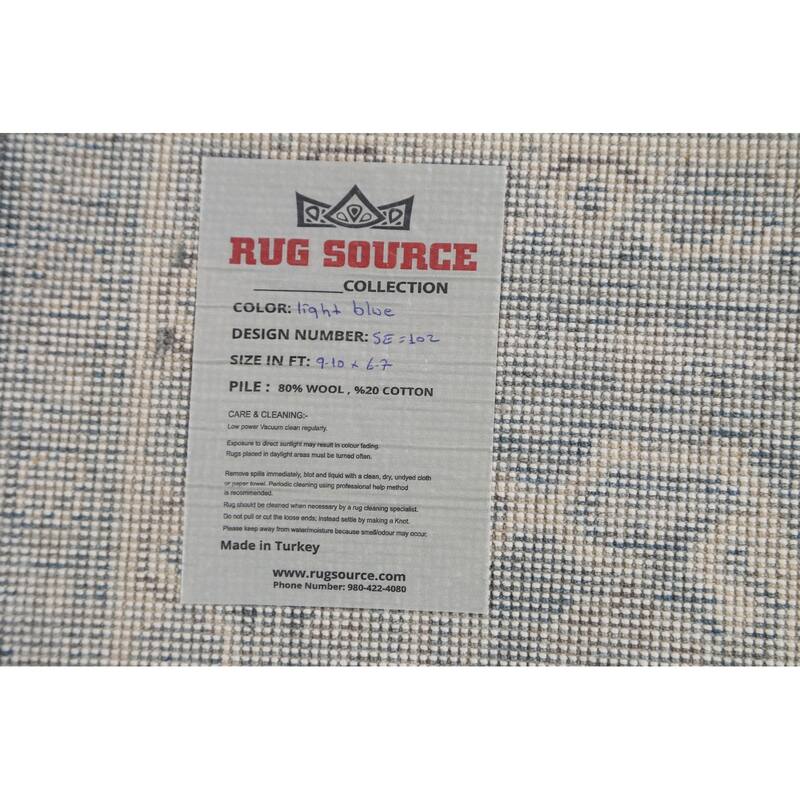 Geometric Traditional Ziegler Turkish Dining Room Area Rug Wool Carpet - 6'7" x 9'10"