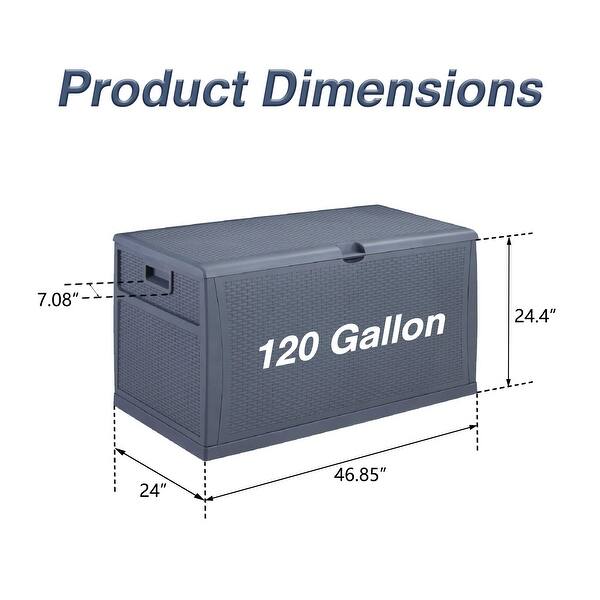 Ainfox 120 Gallon Outdoor Plastic Storage Box - Bed Bath & Beyond ...