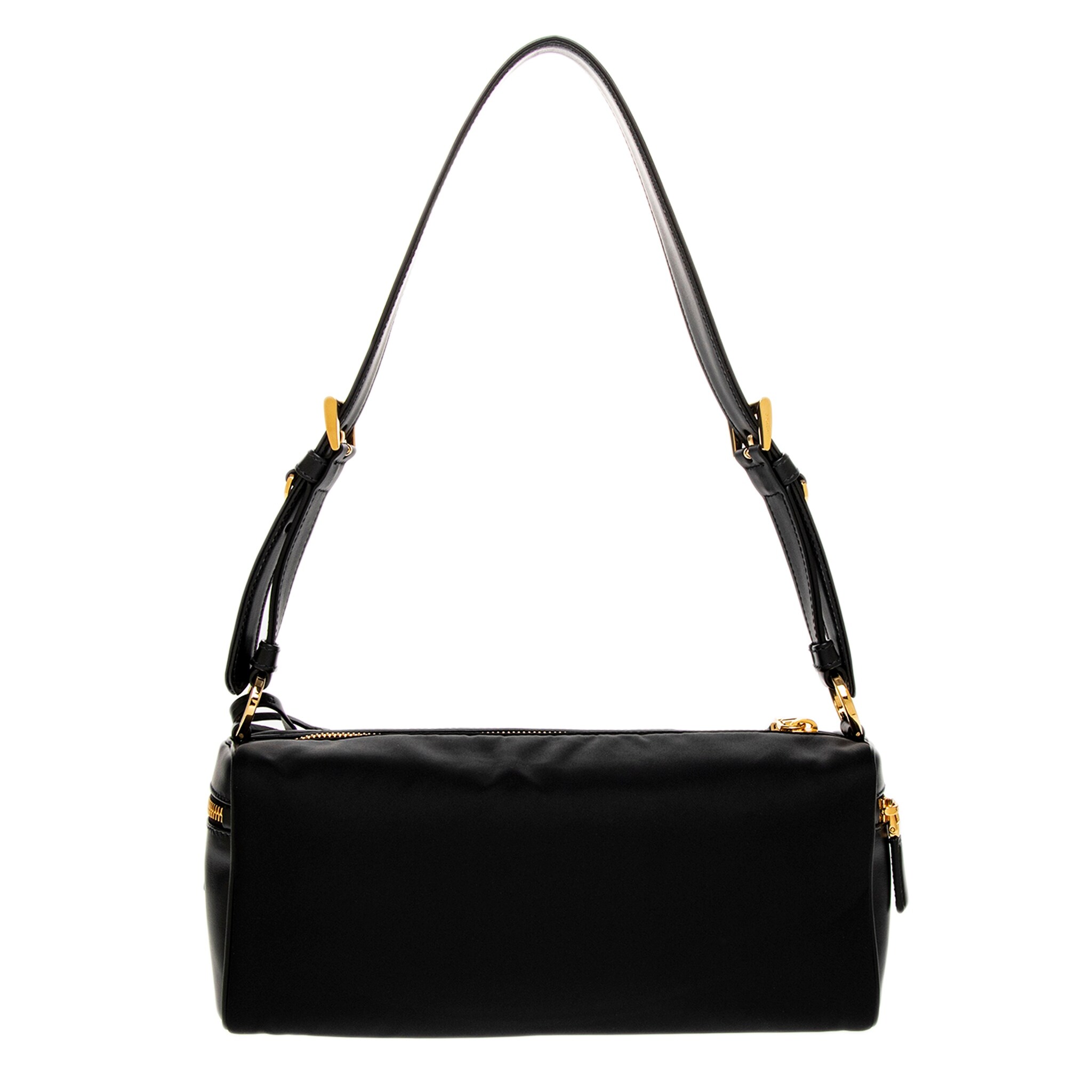 Prada Medium Re-Nylon and Leather Shoulder Bag with Padlock Prada Medium Re-Nylon and Leather Shoulder Bag with Padlock